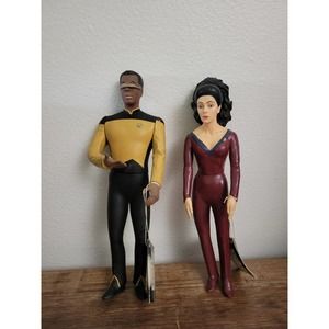 Star Trek Vintage 1993 Collector's Set Commander Geordi LA Forge Deanna Troi Euc